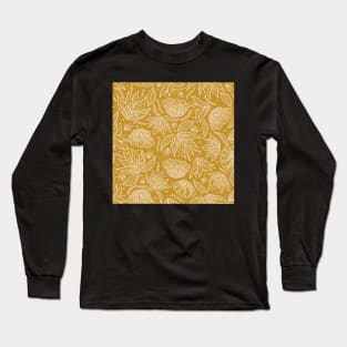 Boho Florals - Gold Long Sleeve T-Shirt